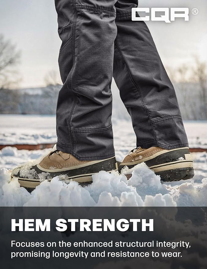 CQR Men's Winter Tactical Cargo Pants, Thermal Fleece Lined Outdoor Snow Ski Hiking Work