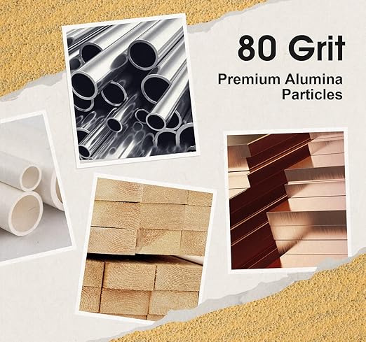 S SATC 80 Grit PSA Longboard Sandpaper 20 Yard Long Continuous Roll, 2-3/4" Wide Self Adhesive Stickyback Sanding Sheets for Automotive, Hand Sanding Blocks,Woodworking, Metal, Plastic