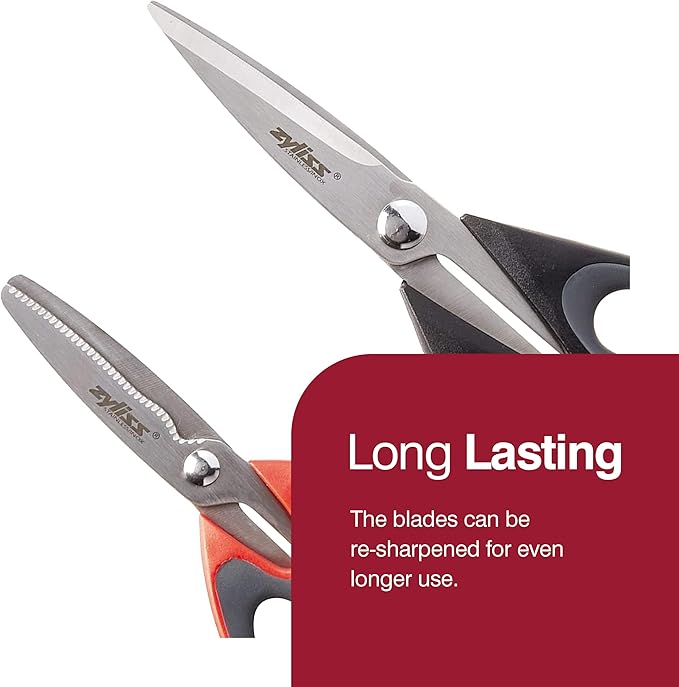 Zyliss 30200 9" Household Kitchen Shears, Red
