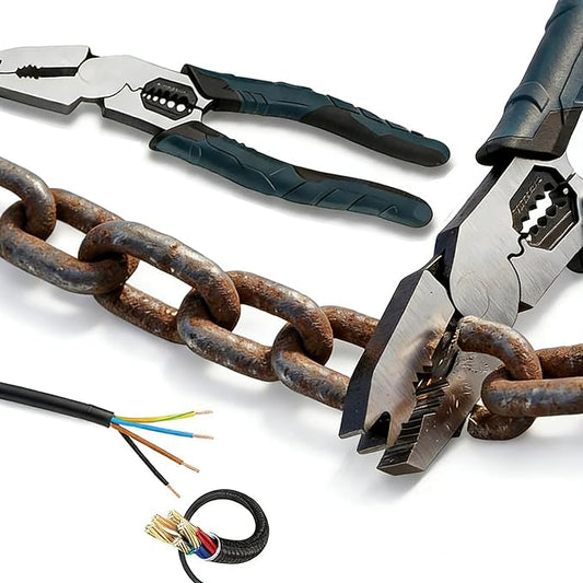Industrial- Grade Nail Puller & Wire Cutter Tool | Compound Leverage Action Design for Heavy Duty Cutting 9-in-1 Multi-Functional Key Cutting Plierss/Wire Cutter/Stripper