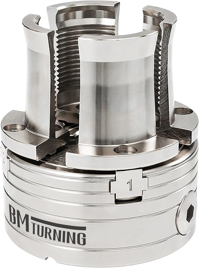 Woodlathe Chuck BMT-J6017 Long Nose Jaws for Woodturning Lathe Chucks, Suitable for Clamping Long workpieces with Serrated inner sides and long spigots, Compatible with Super NOVA 2, G3.