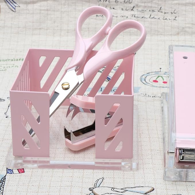 NatSumeBasics Pink Small Office Scissors 6.5" All Purpose Scissors Professional Tailor Dressmaker Fabric Shears for school Office home (Pink Scissors)