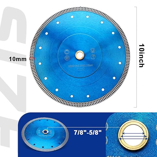 YIJING 10" Super Thin Ceramic Porcelain Tile Blade Diamond Blade for Granite Marble Ceramic Tile