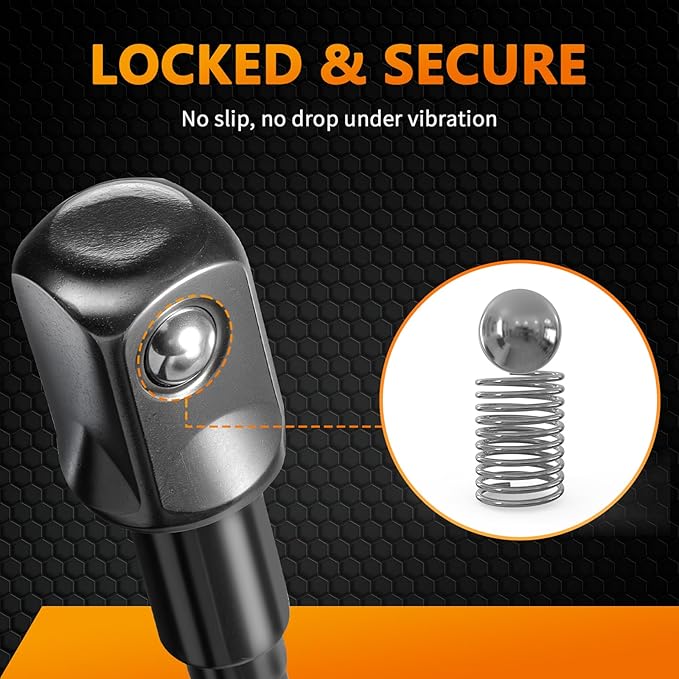 Mellbree 1/2 Impact Socket Adapter, 4 Pack 1/4 to 1/2 Inch Drill Socket Adapter for Impact Driver/Wrench, Automotive DIY, Extension Socket Bits, Handle Nut Driver and Drills