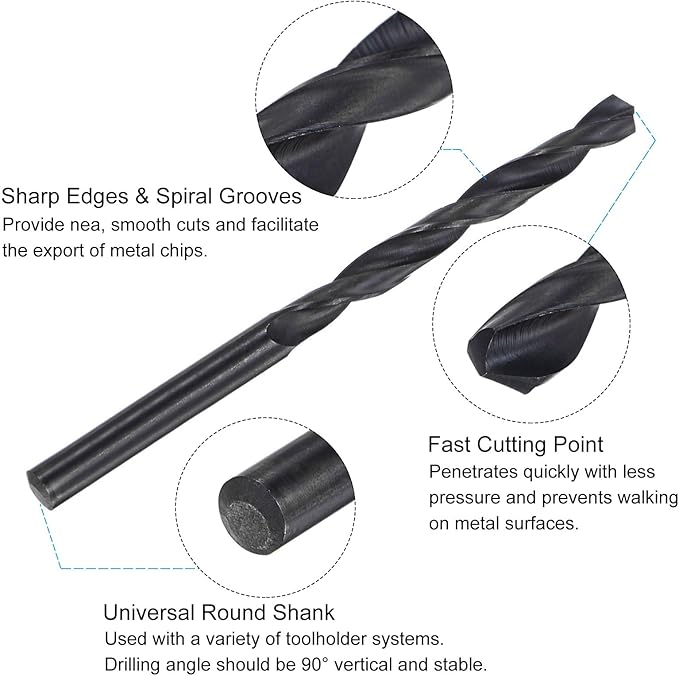 uxcell Metric Tap and Drill Bit Set, M8 x 1.25 Thread Tap & 6.8mm Black Oxide Twist Drill Bit, Straight Flute Tap Tapping Threading Repair Tool Kit