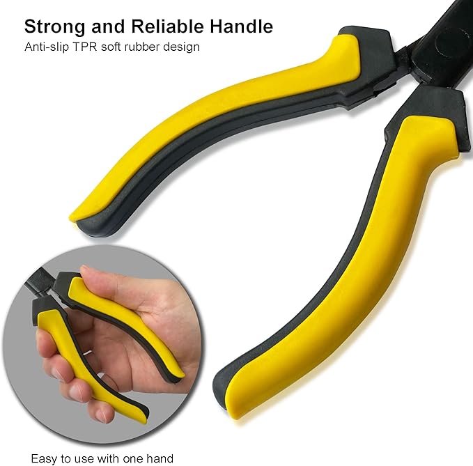Hanpex-9 inch Fishing Pliers with Anti-rust Teflon coated, Freshwater/Saltwater Fishing Tools, Comfort Grip Handles Fishing Gear Idea for Fishing Trip