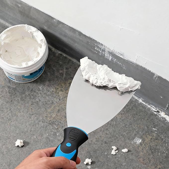 6 Pack Putty Knife Set ??Stainless Steel Spackle & Paint Scrapers (1", 1.5", 2", 3", 4", 5") | Flexible Metal Scraper Tools for Drywall Repair, Wallpaper Removal, Plaster & Adhesive
