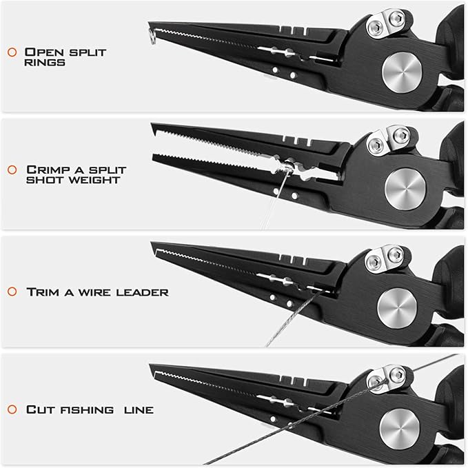 KastKing Speed Demon Pro Fishing Pliers, 420 Stainless Steel, Fishing Tools, Saltwater Resistant Fishing Gear, Tungsten Carbide Cutters, Corrosion Resistant Coating, SuperPolymer Grip Handles