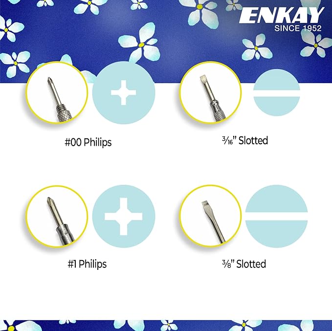 ENKAY - 6 in 1 Floral Hammer and Screwdriver, Multifunction Claw Hammer Tool with Flower Print (Pattern 4)