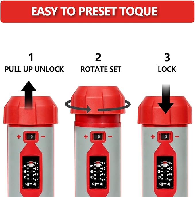 Torque Screwdriver Set 7.91 N쨌m (10-70 in-lbs) 1/4" Drive with 40 S2 Bits, Extended Bits Holder, Sleeve and Storage Bag, Perfect for Bike Repair, Scope Mounting, and Professional Maintenance