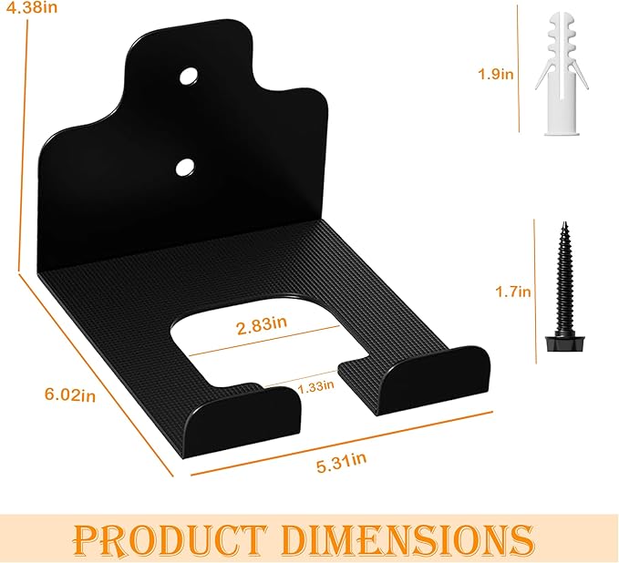 4PCS Garage Organizer Trimmer Rack, Wall Mounted Tool Hanger for Grass Trimmer, Hedge Trimmer, Weed Whackers & Garden Tools ??Heavy Duty, Space-Saving, Anti-Rust Storage Rack for Garage & Home