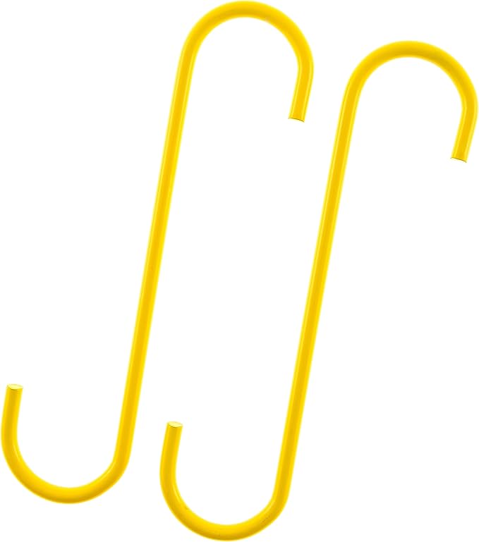 Mission Automotive Heavy-Duty Steel Brake Caliper Hangers - Durable 1/4 in Steel - Yellow, 8.4 in Depth - Powder-Coated & Caliper Hooks - Quick Brake Servicing & Automotive Hooks