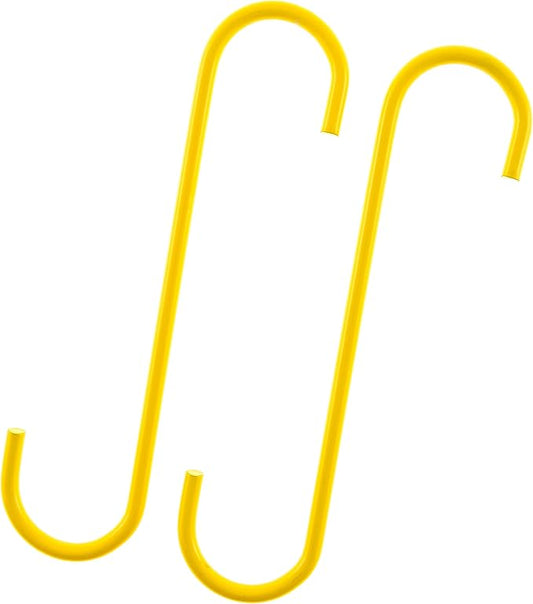 Mission Automotive Heavy-Duty Steel Brake Caliper Hangers - Durable 1/4 in Steel - Yellow, 8.4 in Depth - Powder-Coated & Caliper Hooks - Quick Brake Servicing & Automotive Hooks