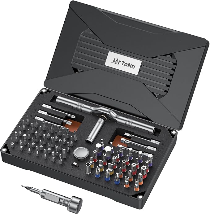 74 in 1 Magnetic Screwdriver Set, Ratchet Screw driver Set, Multi Bit Screwdriver Set with Detachable Handle, Repair Tool Kit for Furniture, Precision Electronics, Bicycle, Watch, DIY, Computer