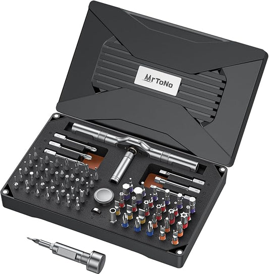 74 in 1 Magnetic Screwdriver Set, Ratchet Screw driver Set, Multi Bit Screwdriver Set with Detachable Handle, Repair Tool Kit for Furniture, Precision Electronics, Bicycle, Watch, DIY, Computer