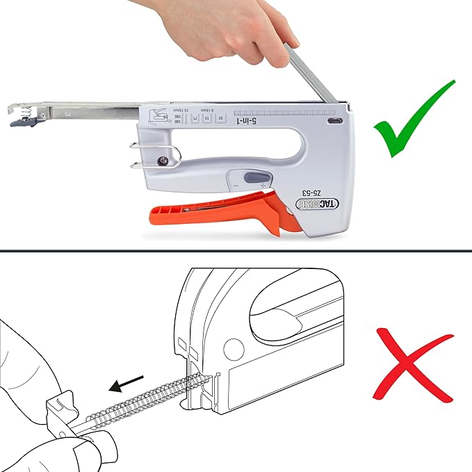 Tacwise 1748 Heavy Duty 5-in-1 Metal Staple/Nail Gun, Z5-53 Manual Stapler and Brad Nailer Compatible with Type 71, 13 and 53 (JT21) Staples, with 18G Nails and 180 Series Headless Pins