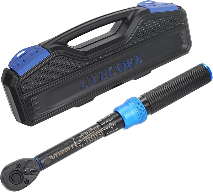 UYECOVE 1/4-Inch Drive Click Torque Wrench, Dual-Direction Click Professional Torque Wrench 20-240IN.LB/27.12-325.44N.M, Dual Range Scales Graduated in IN.LB and N.M, Blue