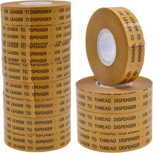 WOD General Purpose ATG Tape, 1/2 inch x 36 yds. (Set of 12 Rolls) Adhesive Transfer Tape Glider Refill Rolls Clear Adhesive on Gold Liner (Acid Free) RWATG20