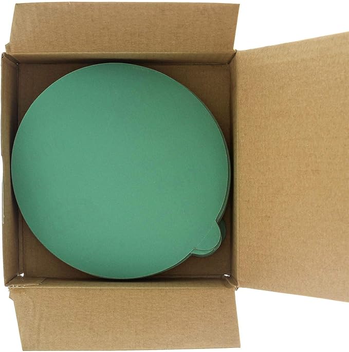 Dura-Gold Premium 5" Green Film PSA Sanding Discs - 400 Grit (Box of 50) - Film Back Self Adhesive Stickyback Sandpaper Discs for DA Sanders, Fast Cut Abrasive - Sand Automotive Paint Woodworking Wood