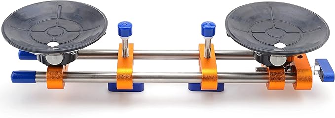 ZUOS Seamless seam Setter with 6" Suction Cups for Seam Joining & Leveling/Professional Countertop, granite竊?Stone, Marble Slab Installation. (double pole 2 PCS)