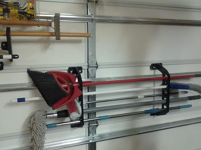 Cobra Storage Garage Door Storage Rack, 18" Black ABS Plastic Fishing Rod Holder, Ultimate Organization for Fishing Gear and Equipment, Garage Storage System