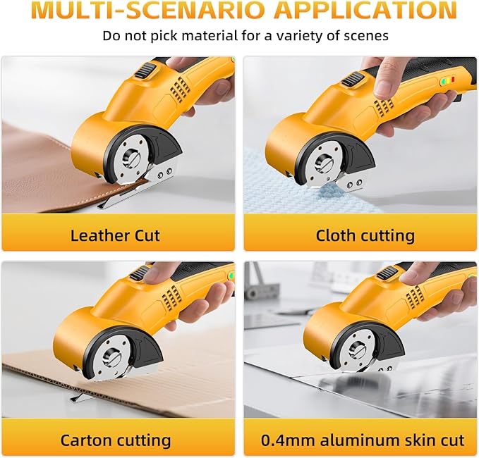 Cordless Electric Scissors Cutter Electric Scissors for Cardboard, Fabric,Carpet,Leather,Box