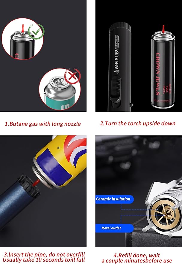 MEIRUBY Torch Lighter for Her/Him, Women/Mens Birthdays Gifts, Lightsaber Torch Flame Butane Lighter Gifts for Dad Grandpa Step Dad Papa, Birthday Gift Cool Gadgets for Men 2025