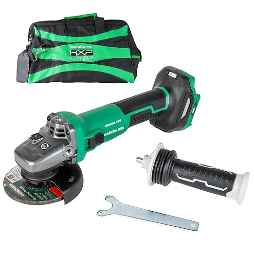Metabo HPT 36V MultiVolt??Cordless 5-Inch Angle Grinder, Variable Speed, Slide Switch, Tool Only - No Battery, G3613DVEQ6