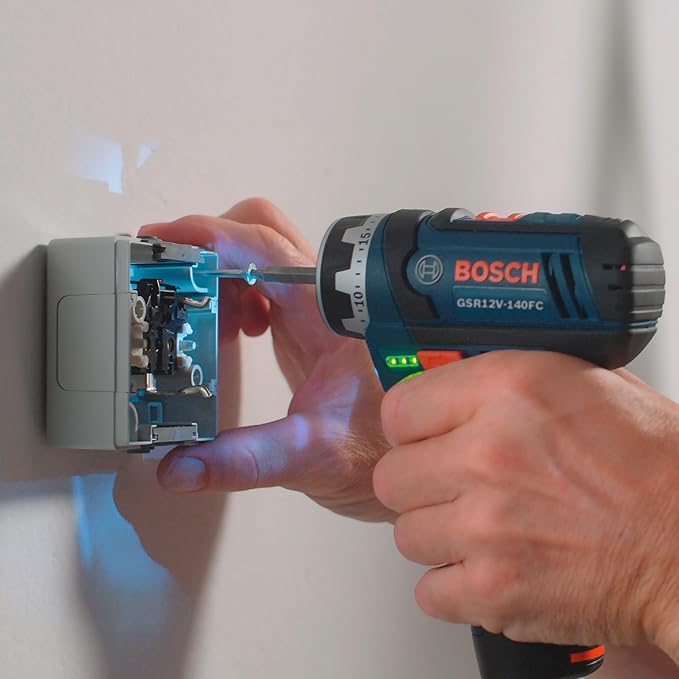 Bosch GSR12V-140FCB22 12V Max Drill/Driver with 5-In-1 Flexiclick® System and (2) 2.0 Ah Batteries