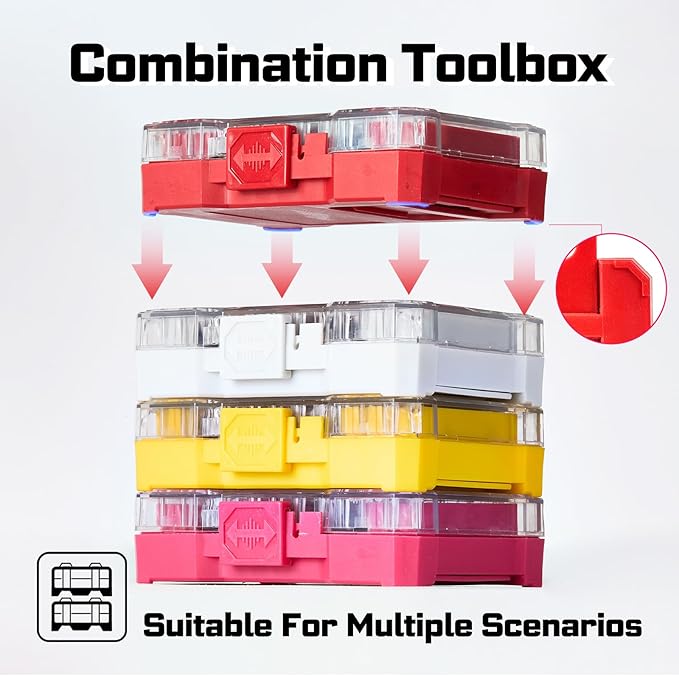 40Pieces Impact Screwdriver Bits Set, Magnetic S2 Steel Phillips/Square/Torx Insert Power Bits Tips,Impact Bit Holder with Storage Box Case