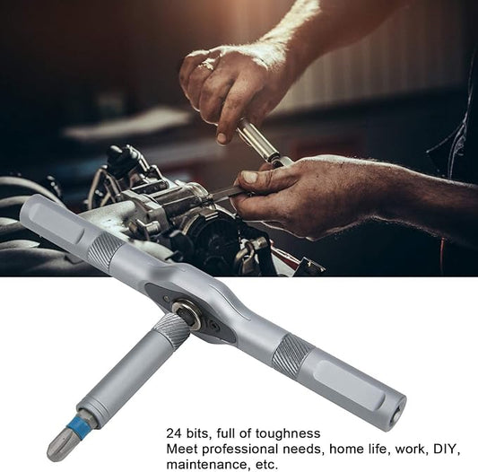 Ratchet Screwdriver Set Nut and Screwdriver Tool Set Small Ratchet Repair Screwdriver Set Rotatable Ratchet Handle Portable Furniture Computer Bicycle Repair kit Mini Repair Kit T Ratchet Wrench Set
