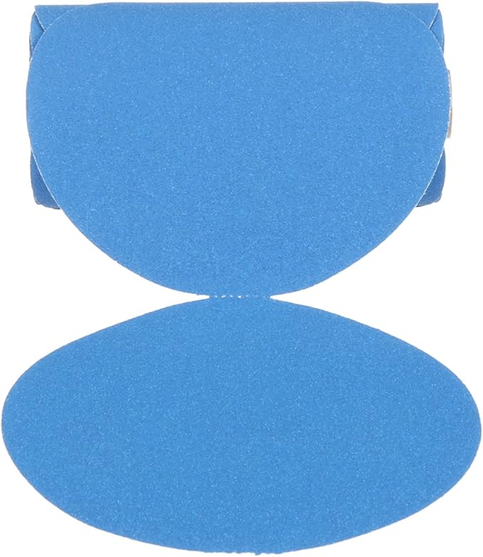 3M Stikit Blue Abrasive Disc Roll, 36202, No Hole, 6 in, 80+ Grade, Pack of 50, Automotive Sanding Discs for Coating Removal, Body Repair, Auto Sanding, Primer Sanding