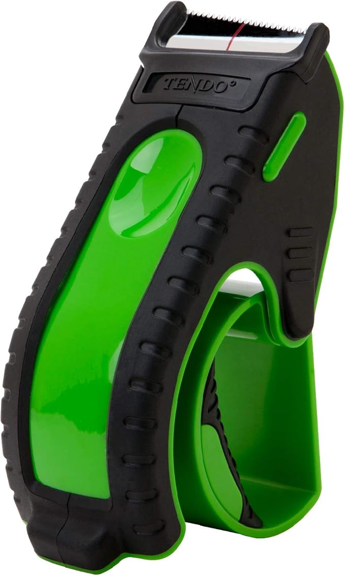 Heavy Duty Shipping Tape Dispenser: TENDO째 Essential Line ??Reusable, Replaceable, Eco-Friendly 2?쇺?Master Piece Dispenser with Patented 10째 Sloped Chromium Blades - P-1200 (3th Gen.)_Green