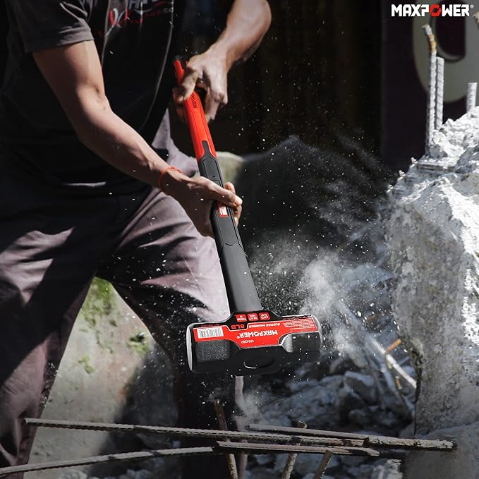 MAXPOWER 8lb Sledge Hammer, 32 inch Fiberglass Handle Length