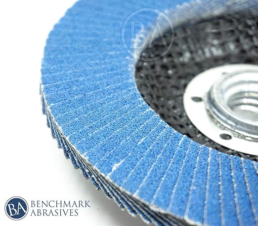 Benchmark Abrasives 4.5" x 5/8"-11 Premium High Density Jumbo Zirconia Type 29 Flap Discs 4 1/2 for Angle Grinder, Sanding Discs, Finishing - Grinding Wheels 4 1/2 Inch (10 Pack) - 120 Grit