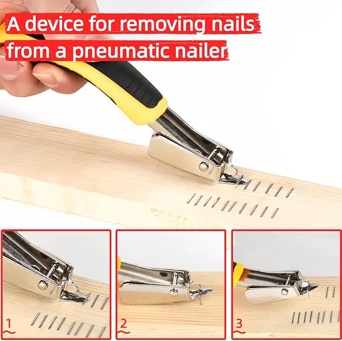 4 Pcs Staple & Nail Puller Tool Kit ??Upholstery Staple Remover, Tack Lifter, Nail Puller Pliers & Fastener Remover for Furniture, Floor, Wall, Wood, Car, Photo Frame