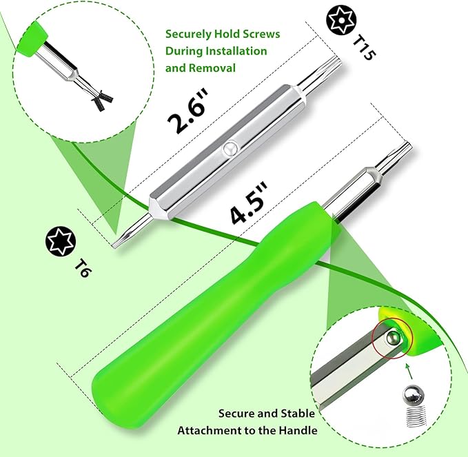 Ring Doorbell Screwdriver for ALL Models Ring Video Doorbell 4-in-1 Doorbell Maintenance Kit Green