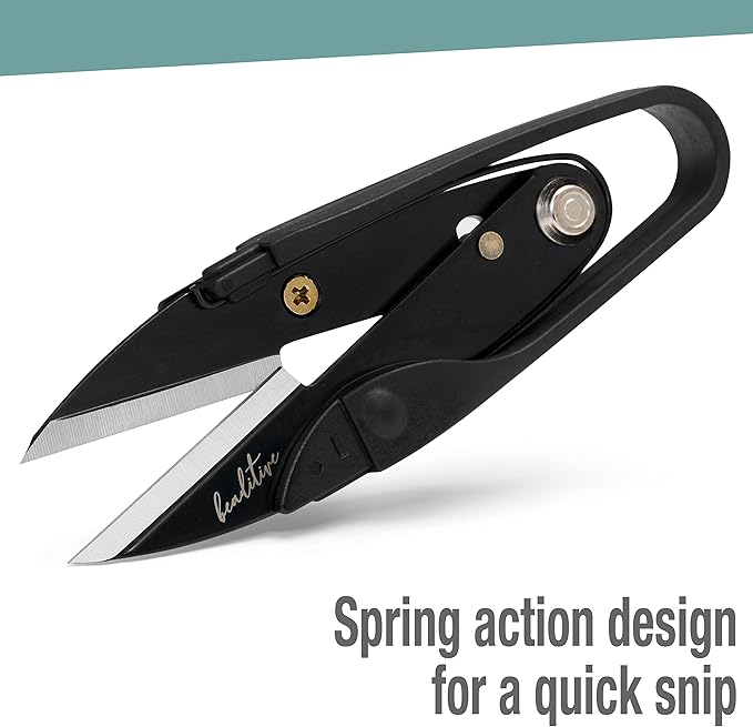 Beaditive Premium Thread Snips - Thread, Yarn, Embroidery Snipper for Sewing, Quilting, Knitting, Jewelry Making - High-Carbon Steel Blades with Protective Cap and Lanyard