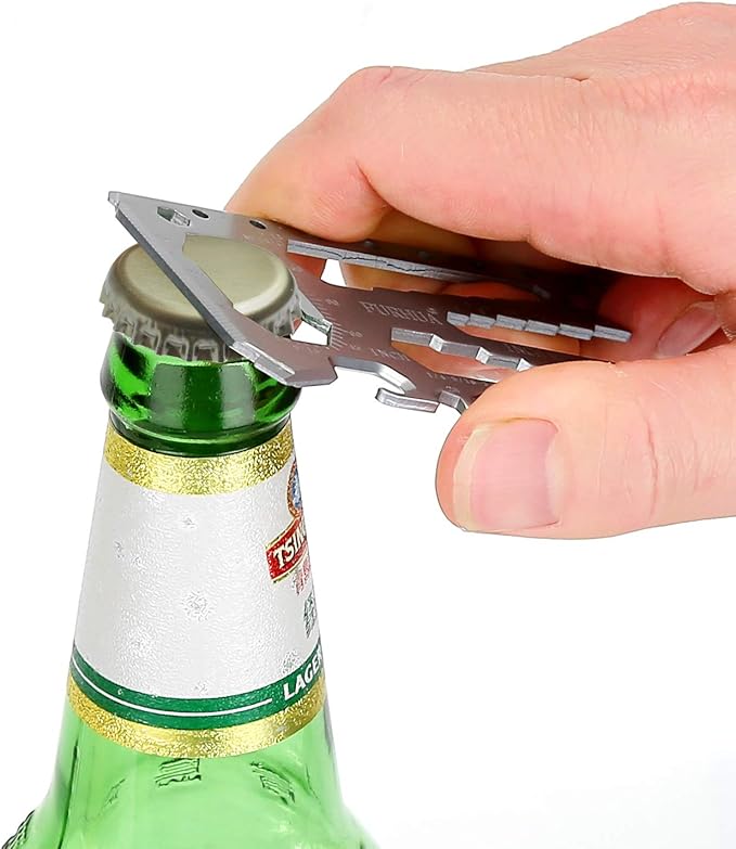 2 Pack Multitool Credit Card Sized Pocket Tool, 42-in-1 Wallet Multi Tool Card,thicker and harder, Gifts for Dad, Husband, Men - Bottle Opener, Cord Cutter, Screwdriver, Ruler, Scraper etc