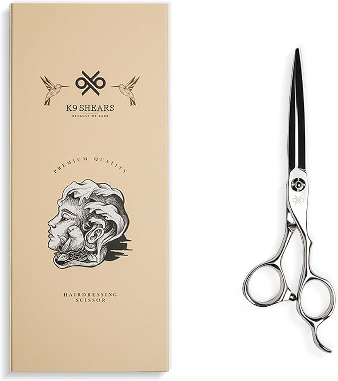 6.3" Professional Hair Scissors ??Barber Shears Made with Premium VG10 Steel, Special Blade Angle, Ideal for Straight Cutting and Slide Cutting, Lightweight, Razor-Sharp, Ergonomic Handle | K9 Shears