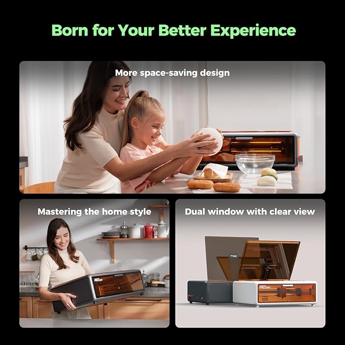 Creality Falcon A1 10W Laser Engraver, 80W Powerful Output, Fully Enclosed, 600mm/s Speed, HD Camera Auto Positioning, Pre-Assembled&Smart Material Recognition, Ideal for Wood & Metal, White