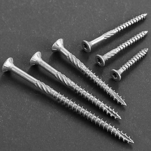#8 * 1-5/8" 304 Stainless Steel Deck Screws, (1100pcs) 5 lbs.Exterior Wood Screws, Rust Resistant Epoxy Coated, Bronze, T20 Star Bit