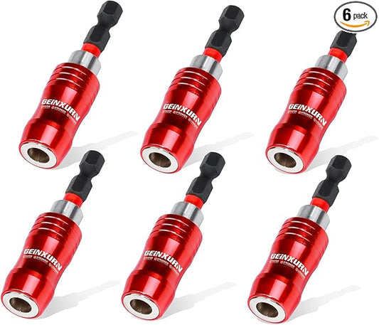 2.5 Inches Impact Screwdriver Bit Holders, 6 PC Magnetic Extension Quick-Change Socket Drill Bit Holder Hex Shank Quick Release Drill Bit Guide