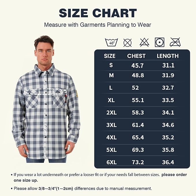 SKSAFETY 7oz FR Shirts for Men, Welding Shirt Hi Vis Flame Resistant 100% Cotton Fire Retardant Longsleeve Shirt CAT2