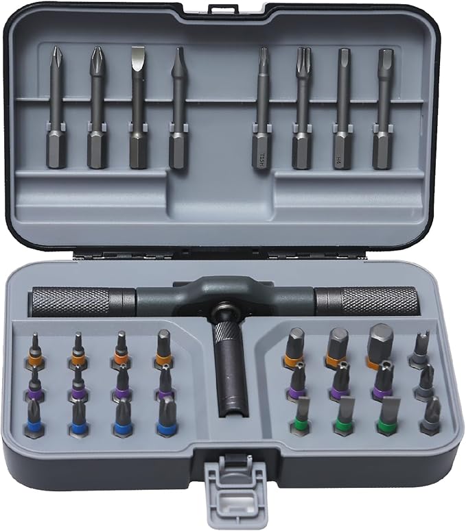 33 in 1 Magnetic Screwdriver Set, Ratcheting Screwdriver Set with Multi Bits & Extension Bar, Handy Repair Tool Kit for Electronics, Computer, Phone, Bicycle, Furniture, PC, Watch & DIY Projects