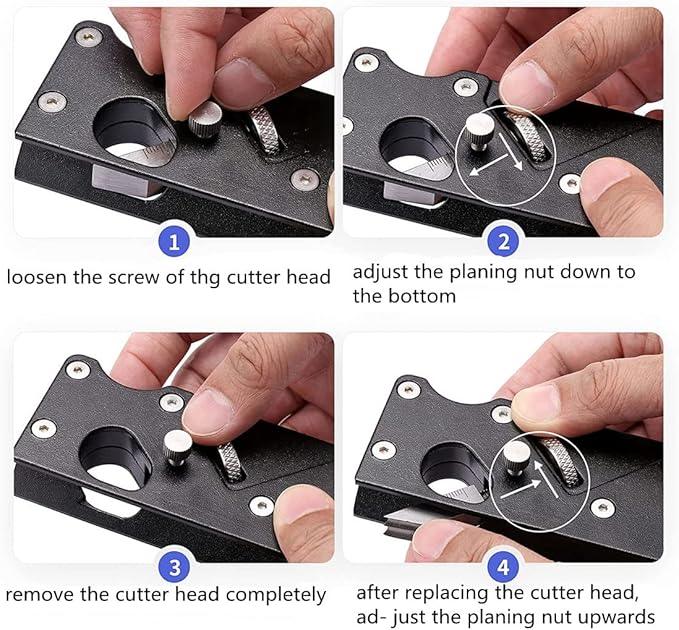 szhdxsy Wood Planar Carpenter's Edge Trimming Tool, Suitable for Manual Chamfering and Planing of Wood, Quick Edge Trimming and Chamfering, Black
