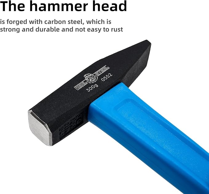 Real Steel Sheet Metal Hammer 11 Oz Cross Peen Blacksmith Hammer for Metal Shaping, HVAC projects 0552