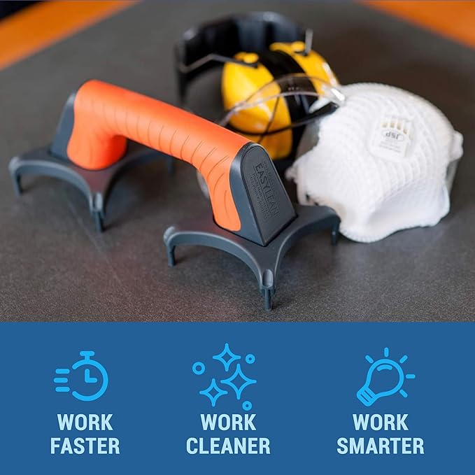 EasyLean Trowel Support Tool, Proudly Made-in-the-USA, Handy Hand Tool for Flooring, Drywall, Cement, and Adhesive Application, Support Tool for Floor Installers with Anti-Slip Spare Feet.