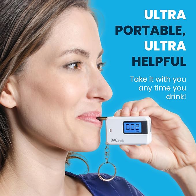 BACtrack Go Keychain Breathalyzer - White (2 Pack) | Ultra-Portable Pocket Keyring Alcohol Tester for Personal Use