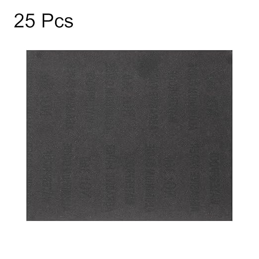 HARFINGTON 25pcs Sandpaper 360 Grit 9 x 11 Inch C-Weight Backing Silicon Carbide Abrasive Wet Dry Sanding Sheets for Wood Finishing, Metal Sanding, Automotive Polishing